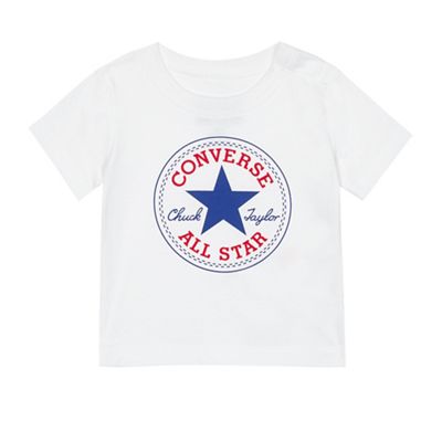 Baby boys' white logo print t-shirt